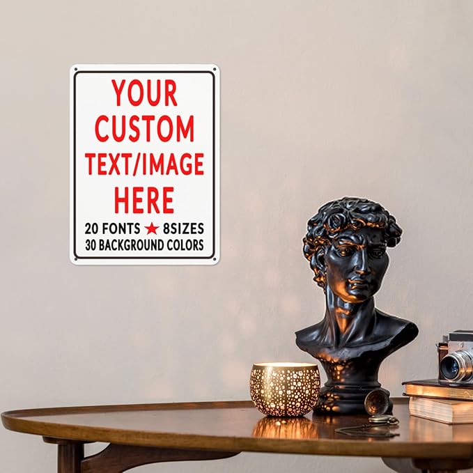 Custom Sign Personalized Custom Metal Sign, Customize For Office, Business, Workplace, Office, Home, Delivery Signs 6x8