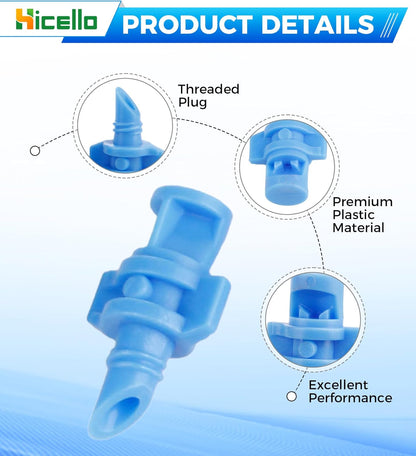 250PCS 90 Degree Misting Nozzle Irrigation, Sprinklers Sprayer for Garden Irrigation System, Micro Sprayer Refraction Automizing Drippers