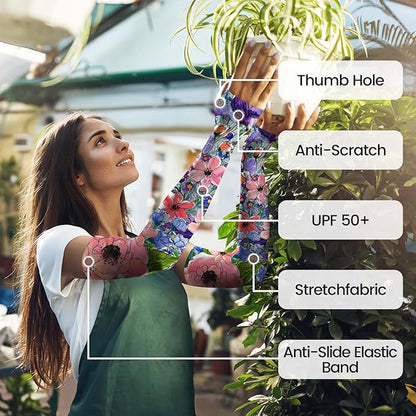 Gardening Sleeves for Women Farm Sun Protection Thorn Proof Cooling Arm Sleeves to Cover Arms for Garden Sports
