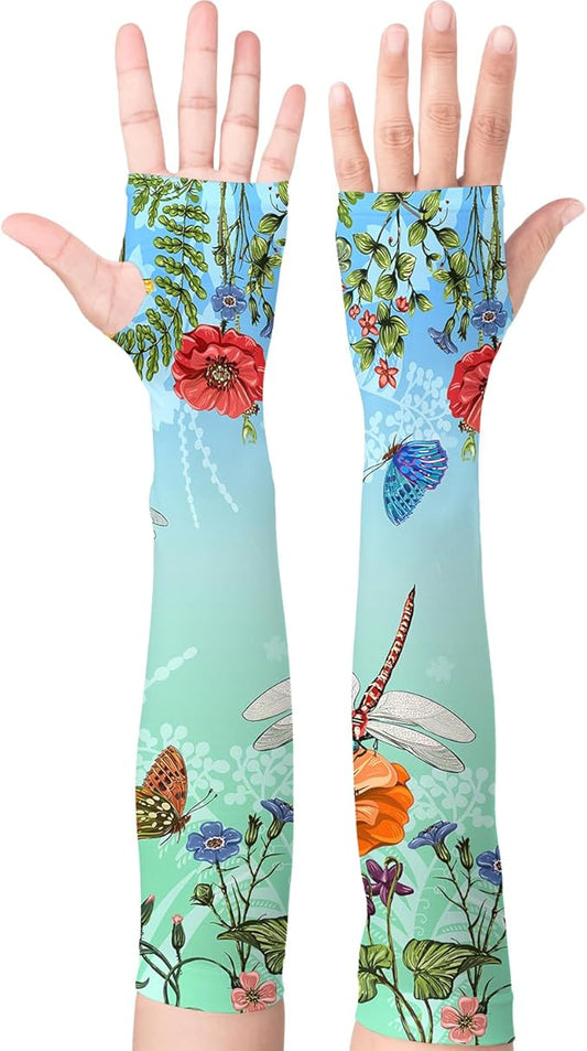 Gardening Sleeves Farm Sun Protection Arm Cooling Sleeves Thorn Proof Garden for Women Men with Thumb Hole