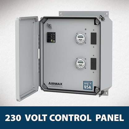 Airmax PondSeries Floating Fountain for Pond & Lake, Water Cooled Motor with 3 Spray Pattern Nozzles for Surface Aeration, 1/2 HP, 230 Volt, 100' Power Cord