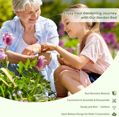 Raised Garden Bed, Raised Beds for Gardening Outdoor for Vegetables and Flowers Ground Planter Box, Galvanized Metal Planter Grow Garden Box，8x4x1ft