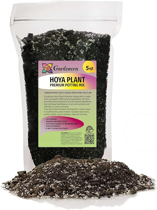 Gardenera Hoya Plant Premium Potting Mix - 5 Quart - Optimal Balance for Thriving Hoyas: Air, Moisture, and Nutrient Retention