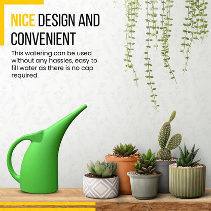KP KOOL PRODUCTS 1/2 Gallon Green Watering Can – Small Plastic Plant Waterer for Indoor & Outdoor Use – Lightweight Garden Tool with Easy Pour Spout – Ideal for Flowers, Herbs & Lawns – 1 Pack