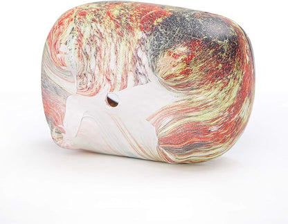 ARTKETTY Succulent Planters, 4.7" Small Succulent Pots with Drainage Rectangular Cactus Planter with Bamboo Trays Ceramic Pots for Indoor Flower Plants Set of 5