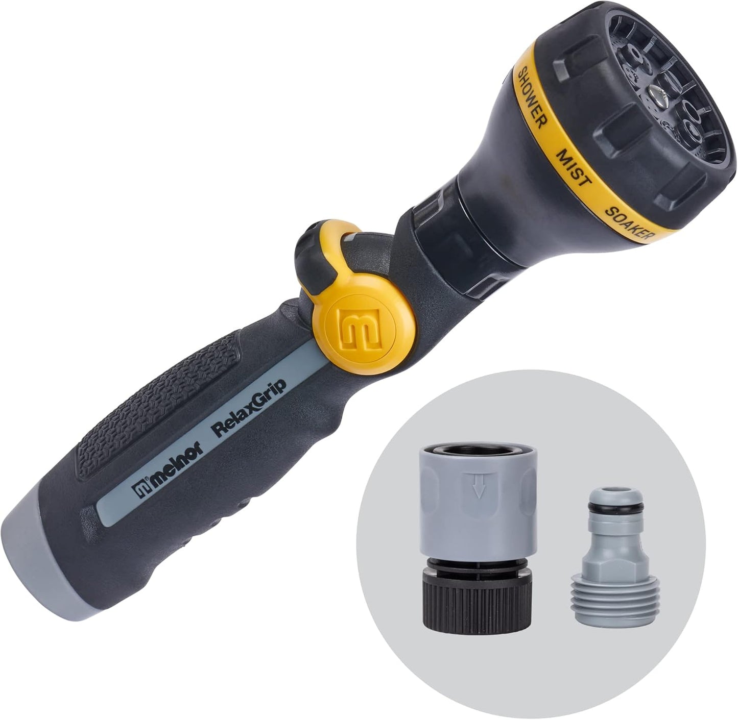 Melnor 65190AMZ RelaxGrip Flashlight 8 Pattern Nozzle w/Adpt