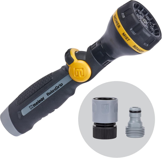Melnor 65190AMZ RelaxGrip Flashlight 8 Pattern Nozzle w/Adpt