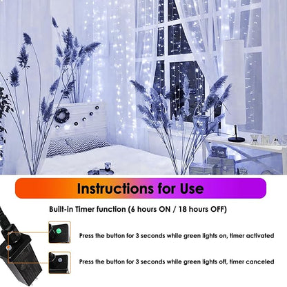 Extra-Long String Lights Outdoor Indoor, 300 LED Super Bright Christmas Lights Clear Wire, Waterproof 8 Modes Plug in Twinkle Fairy Light for Bedroom Party Wedding Garden Christmas (Cool White)