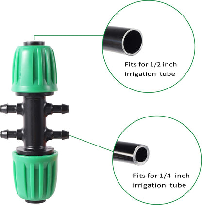 52 FT 1/2”PVC Garden Irrigation Tubing Hose（OD:16mm,ID:12mm),1/2 inch Drip Irrigation Tubing Main Line Hose Tube with Drip Irrigation Fitting Connector for Garden Watering Drip Irrigation System
