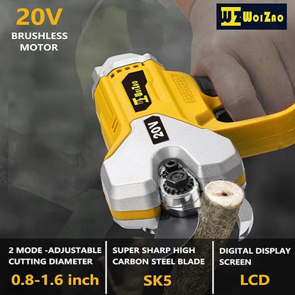 Electric Pruning Shears Cordless Compatible with DeWalt 20v Battery,2 Inch Brushless tree trimmer,Garden Pruners Tool with LCD Display & SK5 Blades(Tool Only,No Battery)001