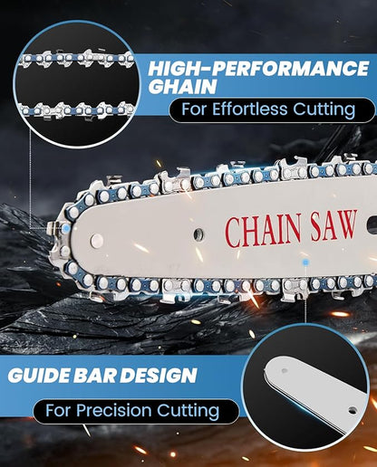 Saker Mini Chainsaw|6 Inch Chainsaws[2025 Upgraded]|Mini Cordless Electric Chain Saw|Small Handheld Portable Chain Saws Battery Powered Saw for Tree Trimmer and Garden,Christmas Gifts