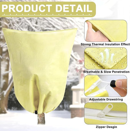 DQS 2 Pack Plant Covers Freeze Protection, 70.8" x82.6" Winter Frost Protection Blankets Frost Cloth,Suitable for Outdoor Winter Frost, Cold Weather, shrubs, Trees, Jackets, and coverings