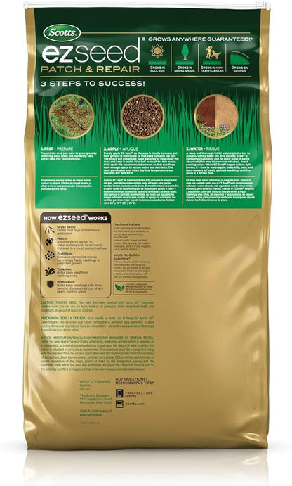 Scotts EZ Seed Patch & Repair Tall Fescue Lawns, Combination Mulch, Seed and Lawn Fertilizer, 10 lbs. (4-Pack)