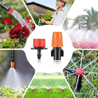 Drip Irrigation System Kit, 164Ft Automatic Quick Connector Adjustable Garden Watering System for Greenhouse, Yard, Lawn, Plant with Irrigation Tubing Hose and Accessories