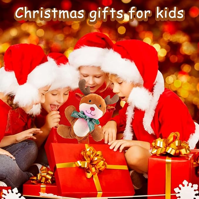Christmas Dancing Reindeer Toy, Light Up Singing Mimicking Talking Repeating Reindeer Stuffed Animal, Animated Christmas Plush Toys, Musical Baby Toys 0-6 6-12 Months for Kids Boys Girls Gifts
