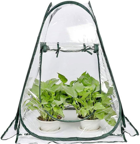 porayhut Pop Up Greenhouse Cover Flower House Mini Gardening Plant Flower Sunshine Room Room,Backyard PVC Greenhouse Cover for Cold Frost Protector Gardening Plants