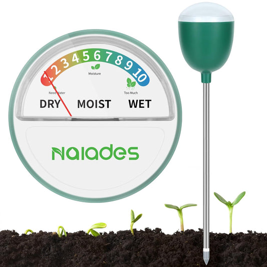 Soil Moisture Meter for Plant No Power Required Soil Hygrometer Plant Water Meter for Indoor and Outdoor Hous Plants, Garden, Farm, Lawn - Green