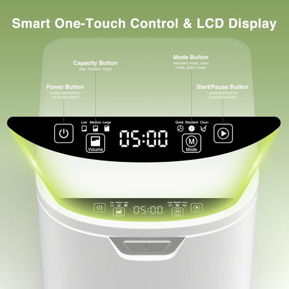 4L(Max) Electric Composter for Kitchen, Smart Countertop Compost Bin with Low Noise, Odorless, Auto Self-Cleaning, LED Display, Turns Food Waste to Fertilizer for Home