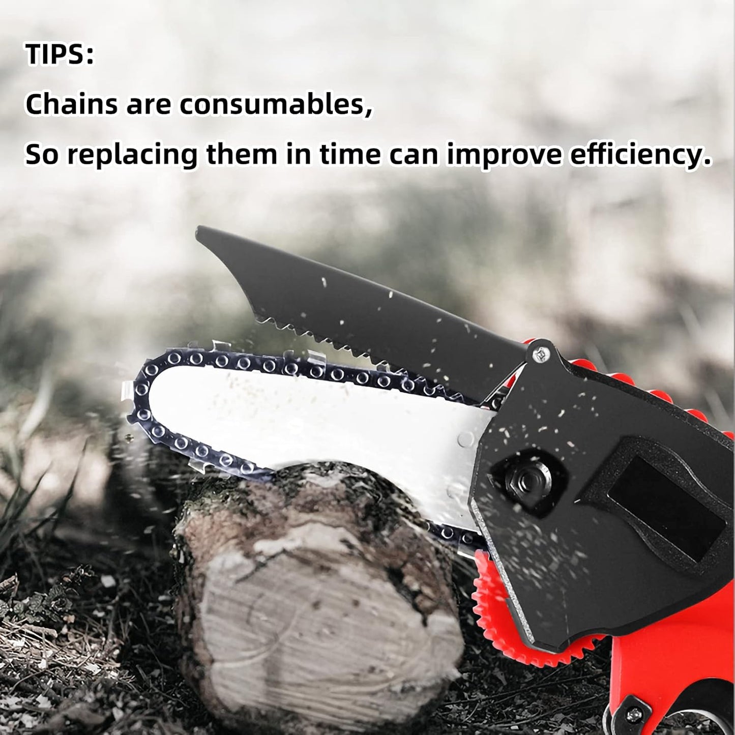 [4 Pieces] 4 Inch Mini Chainsaw Chain, 4 Inch Replacement Chains for Cordless Electric Portable Mini Chainsaw, Guide Saw Chain for All 4-inch Mini Chainsaws for Wood Branch Cutting