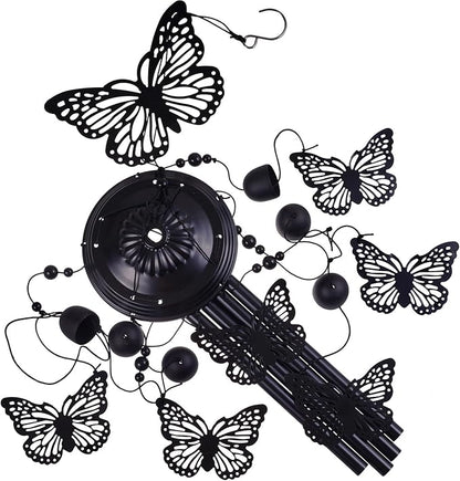 Outdoor Butterfly Wind Chimes Decorate, Memorial Wind Chimes, Wind Catcher, Mobile Butterfly Wind Bells for Home, Yard, Tree, Patio, Garden Decor, Gifts for Butterfly Lovers, Festival Gifts for Mom