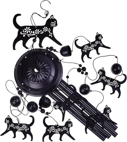 Cats Wind Chimes Outside Decor, Memorial WindChimes, Mobile Bells, Music Wind Catcher, Cat Wind Chimes for Home, Tree, Yard, Patio, Garden Decoration, Gifts for Cat Lovers, Festival Gifts for Mom