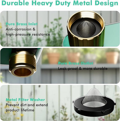 RESTMO Smart Sprinkler Timer with Flow Meter, Water Timer for Garden Hose, Brass Inlet & Outlet, Automatic Lawn & Yard Irrigation Watering System, APP Control (Bluetooth Connection, Not Include Hub)