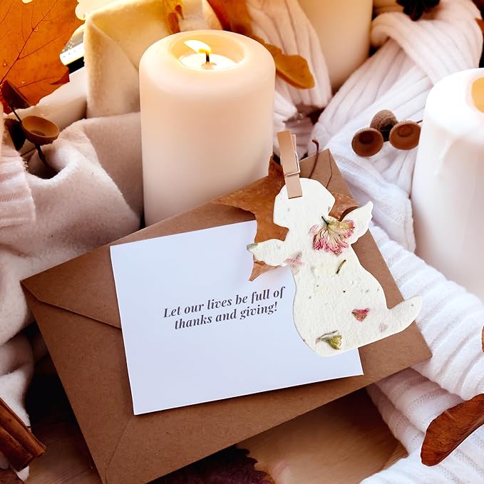 24pcs Seed Paper – Pink Plantable Wildflower for Pet Lovers, Pet Owners, Memorials & Other Milestone Celebrations (Pink - Dog)