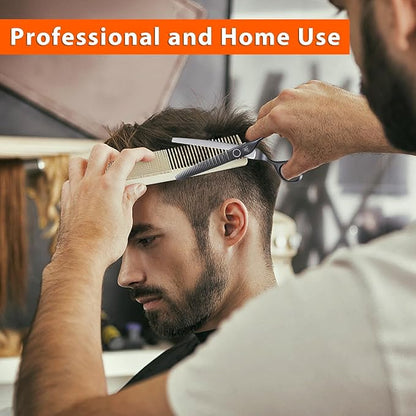 Sirabe HIGH-END Professional Hair Thinning Shears Barber Hair Cutting Texturizing Teeth Scissors with Case, Ultra 440C Sharp Blades for Salon Home Hairdressing Black