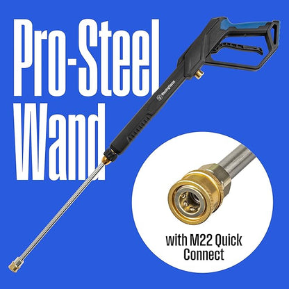 Westinghouse ePX3500 Electric Pressure Washer, 2500 Max PSI 1.76 Max GPM with Anti-Tipping Technology, Onboard Soap Tank, Pro-Style Steel Wand, 5-Nozzle Set, for Cars/Fences/Driveways/Home/Patios