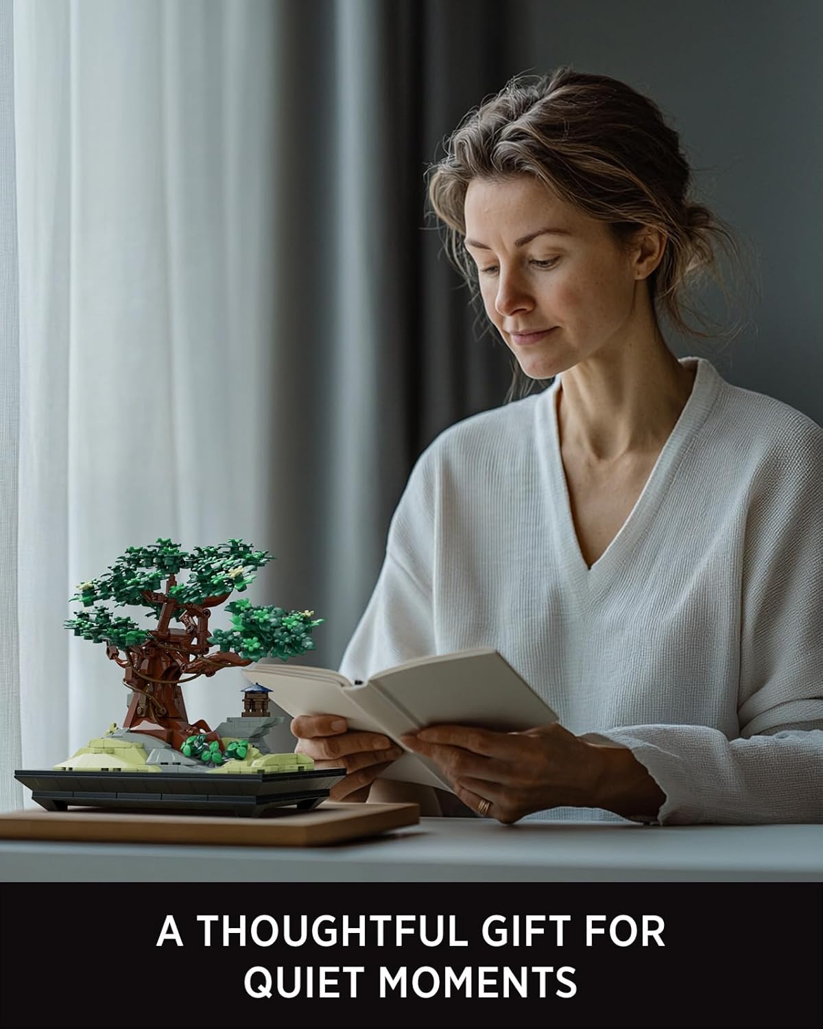 Nifeliz CHAN Bonsai Tree Building Set, Artificial Plant Model Toy for Desk or Home Decor, Peaceful Gift Idea for Adults and Nature Lovers (733 PCS, NF10322)