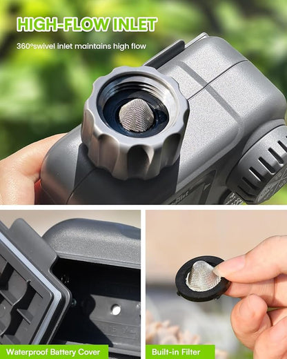 RAINPOINT Sprinkler Timer - Cycle & Soak Water Timer for Garden Hose with Rain Delay/Automatic Watering/Manual Watering, Programmable for Lawn, Yard, Irrigation System, Outdoor