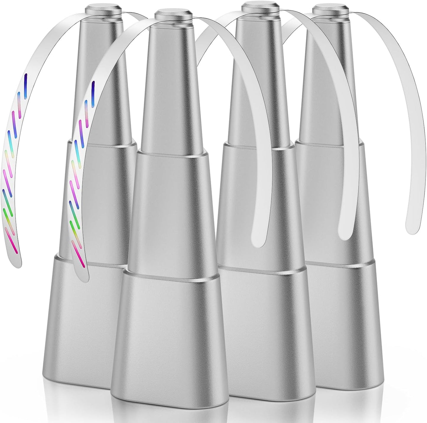 Grete Gotye Portable Battery Powered Food Fans for Tables Up to 15 Hours Working Time, Indoor Outdoor Mute Food Fan with Hook, Tabletop Fan for Home Restaurant Party Picnic Patio (4 Pack Silver)