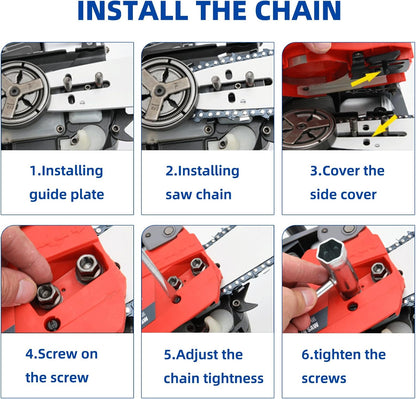 4 Pack 10 Inch Chainsaw Chain .043" Gauge 3/8" LP Pitch 40 Drive Links, Replacement Chain 10" Fits for Ryobi P546, Worx WG322, Echo, Milwaukee M18 FUEL Pole Saw, Echo and More R40