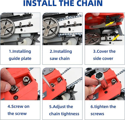 4 Pack 10 Inch Chainsaw Chain .043" Gauge 3/8" LP Pitch 40 Drive Links, Replacement Chain 10" Fits for Ryobi P546, Worx WG322, Echo, Milwaukee M18 FUEL Pole Saw, Echo and More R40