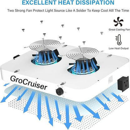2000W Dimmable LED Grow Light, 3x3 2x4ft Grow Tent Light with 1176PCS LEDs, UV-IR Included Full Spectrum Plant Growing Lamps for Indoor Plants Seeding Veg Flower with Daisy Chain