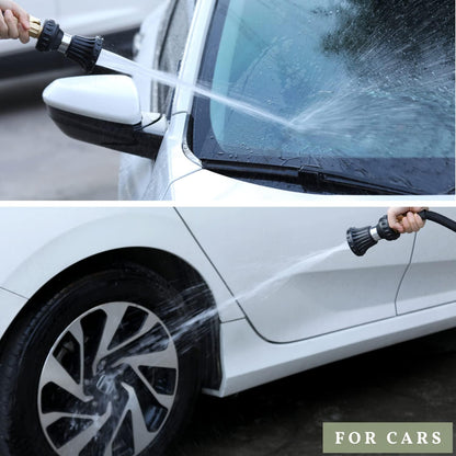 HOSUN Fire Hose Nozzle for Garden Hose, Heavy Duty Fireman Style Garden Hose Nozzles, Leak Proof & Adjustable Water Nozzle High Pressure, Best for Watering Plant & Lawn, Washing Car & Pet (Black)