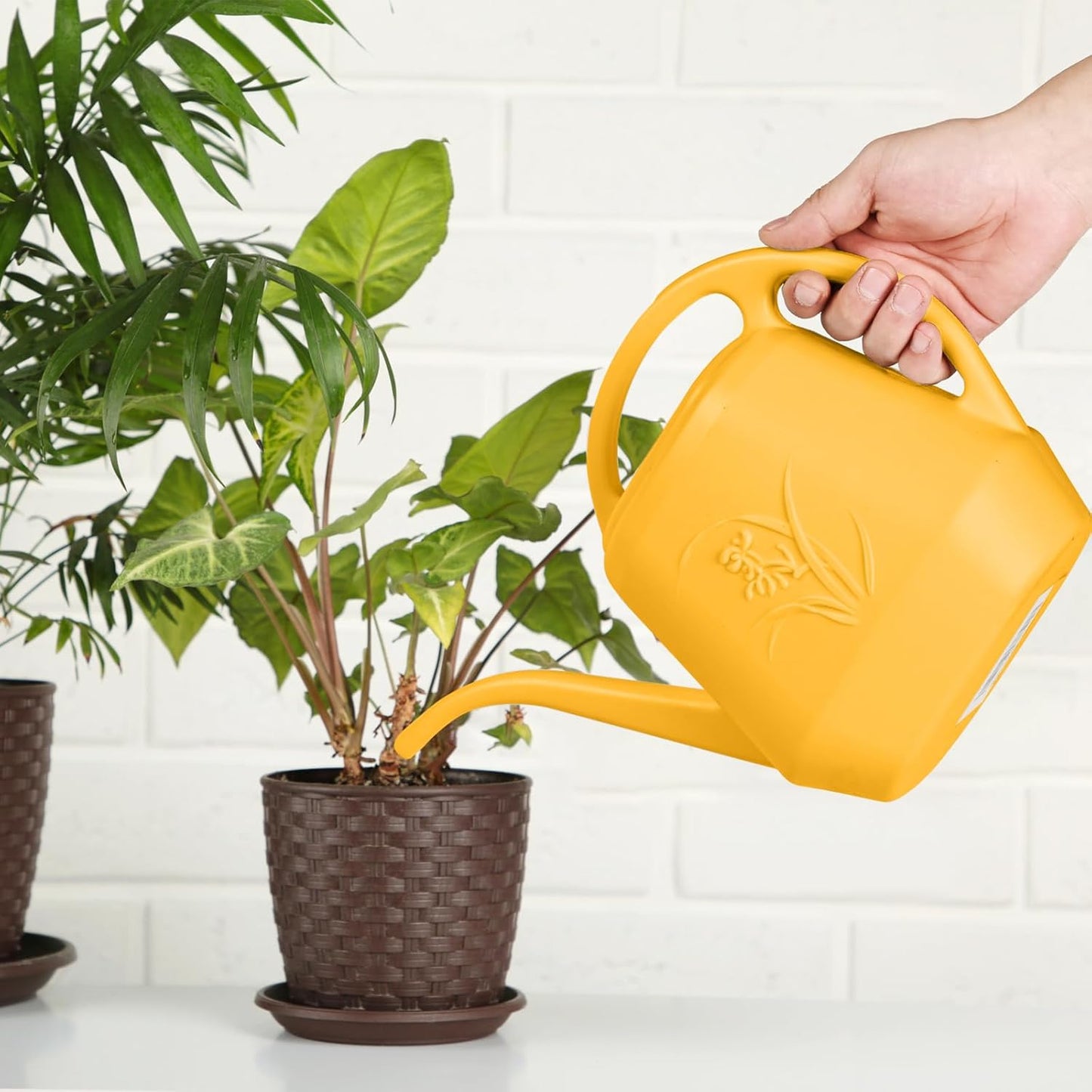 Plastic Watering Can -1 Gallon - Orange
