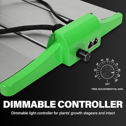 RDJ Bouns 240W Led Grow Light with UV IR, Adjustable Panel Angle, 0-100 Dimmer, Daisy Chain, 2x4 Grow Lights for Indoor Plants Full Spectrum Perfect for 4x2,3x4 Tent