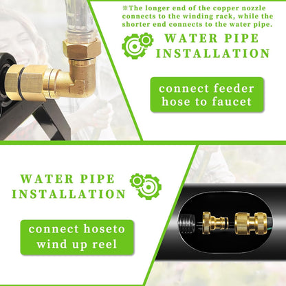 Garden Hose Reel Heavy Duty ，for 5/8" Hose Reel with Crank Handle Retractable, Wall/Floor Mount Metal Hose Reel, Holds up to 300-Feet.（Hose not included）