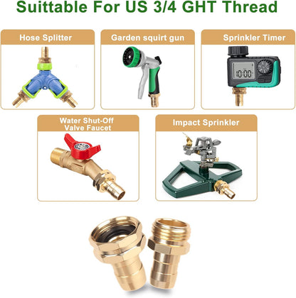 Hose repair kit,（3 Sets）garden hose repair Fittings Aluminum Female and Male With Zinc Clamp Water Hose End Repair Connector Fit 3/4 Inch And 5/8 Inch Garden Hose，garden hose repair kit