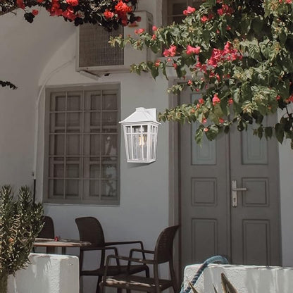 Darkaway Outdoor Sconce Lights Wall Light Fixtures, 14inch Large Porch Light Outdoor Wall Anti-Rust Waterproof Aluminum with Glass Exterior Light Fixture for Patio Yard Doorway Garage (Large, White)