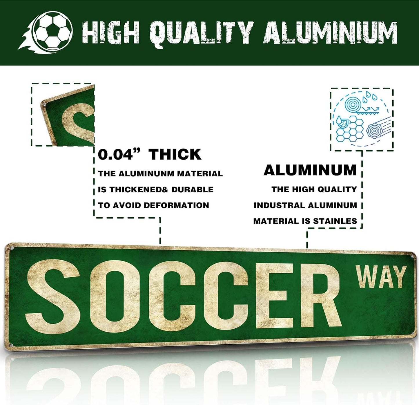 Rasonus Soccer Gifts for Boys 8-12 Men Soccer Poster Wall Decor for Girls Room, Vintage Sports Decor Teen Boys Birthday Christmas Wall Art for Bedroom Man Cave