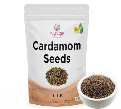 Cardamom Seeds 1 LB Bulk Pack | Decorticated Cardamon Seeds | Rich Fragrant Seeds for Tasty Beverages | by Yogi's Gift ®