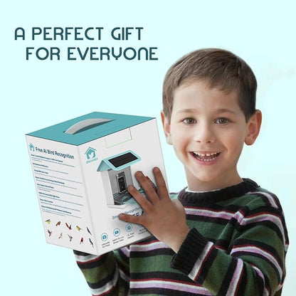 Bird Feeder with Camera-2K HD & Full Color Night Vision, Free AI Forever for 1,1000+ Species Identification, Solar Powered Wireless Outdoor, Includes 64GB TF Card, Two-Way Audio, App Alerts