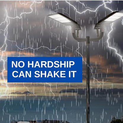 ledmo Tenon Adaptor Bullhorn Bracket-with 2-3/8in Round Quad 90 Degree Sturdy Steel Extension Bracket Arm for Slip Fit Lights Parking Lot Shoebox Fixture Street Light Rust-Proof