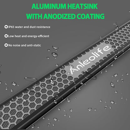 A ANLEOLIFE Stretchable LED Grow Lights with LM301H EVO Diodes 730W Full Spectrum Dimmable Daisy Chain 5x5ft Coverage Bar Style Commercial Growing Lamp for Greenhouses Plants
