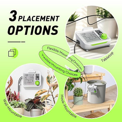 RAINPOINT Large Display Automatic Plant Waterer Indoor for Up to 20 Pot Plants,Cycle & Soak Watering Mode Vacation Self Watering Drip Irrigation System Device Kit for Balcony Office Patio Greenhouse