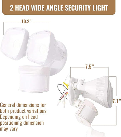 RuggedGrade 20W Turin II Series LED Security Light - LED Motion Sensor Flood Light - 2,400 Lumens - Bright White 5000K - 270° Sensor - Bronze Housing - Outdoor LED Light - DLC 5.1 Premium