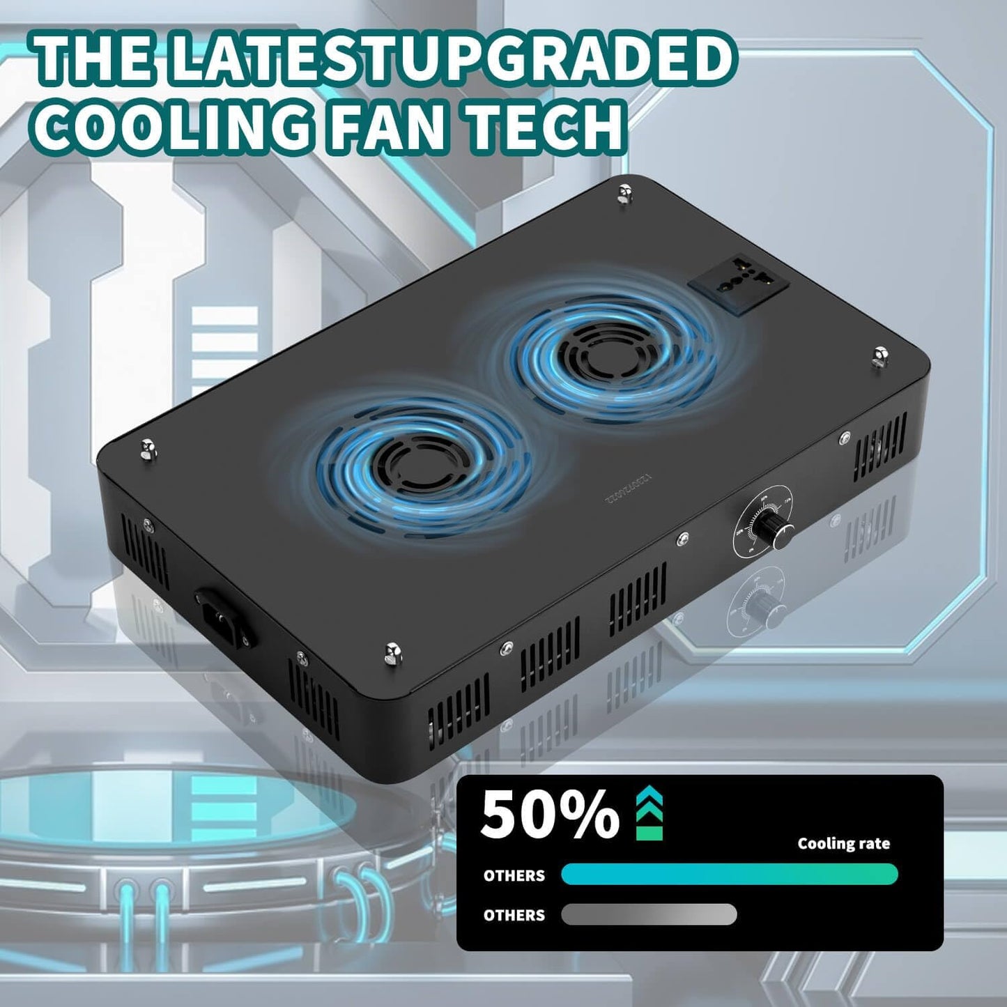 LED Grow Light Dimmable, 200W Full Spectrum for Indoor Plants with Daisy Chain Function