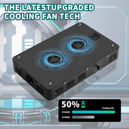 LED Grow Light Dimmable, 200W Full Spectrum for Indoor Plants with Daisy Chain Function